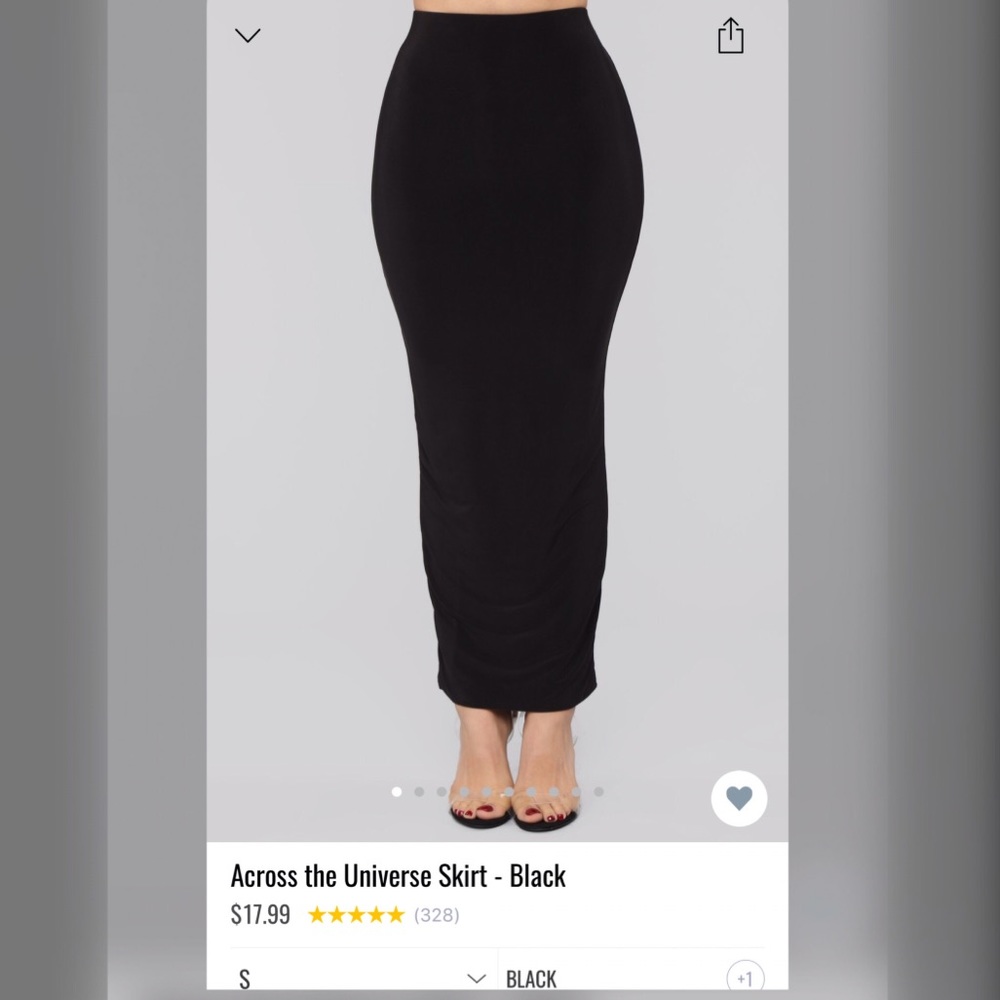 Black bodycon Fashionnova maxi skirt
